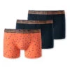 Schiesser 3er-Set: Boxershorts In Orange/ Schwarz