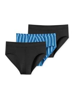 Schiesser 3er-Set: Slips In Blau/ Schwarz -Schiesser Store schiesser 3er set slips in blau schwarz 4