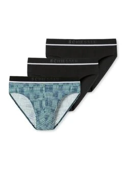 Schiesser 3er-Set: Slips In Schwarz/ Blau -Schiesser Store schiesser 3er set slips in schwarz blau 3