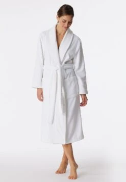 Schiesser Bademantel Weiss -Schiesser Store schiesser bademantel weiss 3