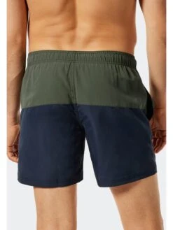 Schiesser Badeshorts In Dunkelblau/ Khaki -Schiesser Store schiesser badeshorts in dunkelblau khaki 3
