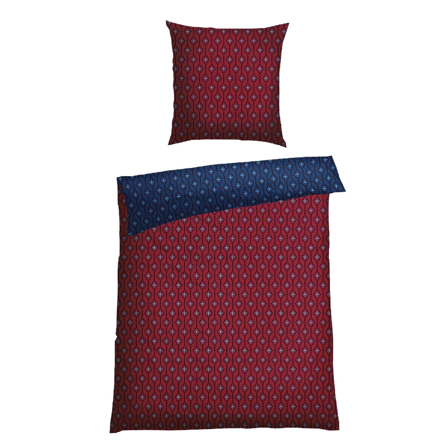 Schiesser Bettwäscheset Nahla In Rost-Dunkelblau 4 Schiesser Bettwäscheset Nahla In Rost-Dunkelblau – Bild 4