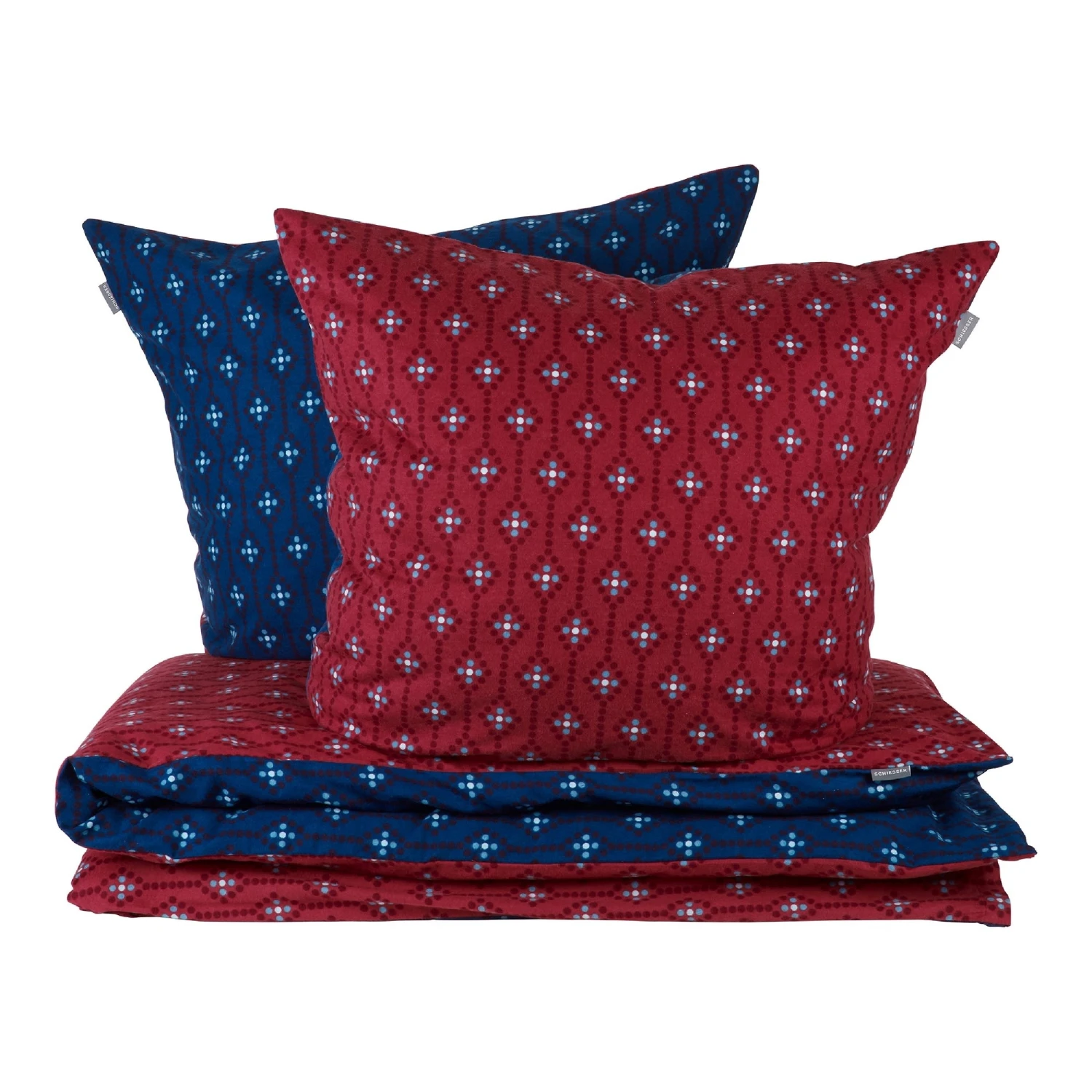 Schiesser Bettwäscheset Nahla In Rost-Dunkelblau 1 Schiesser Bettwäscheset Nahla In Rost-Dunkelblau