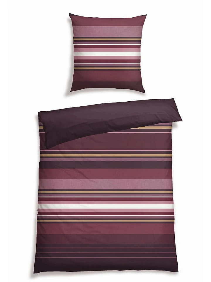 Schiesser Feinbiber-Bettwäsche-Set "Yomano" In Lila 1 Schiesser Feinbiber-Bettwäsche-Set "Yomano" In Lila