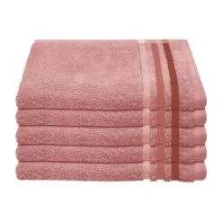 Schiesser Gästetuch Skyline Color Im 5er Set In Altrosa