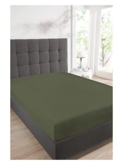 Schiesser Jersey-Spannbettlaken In Oliv