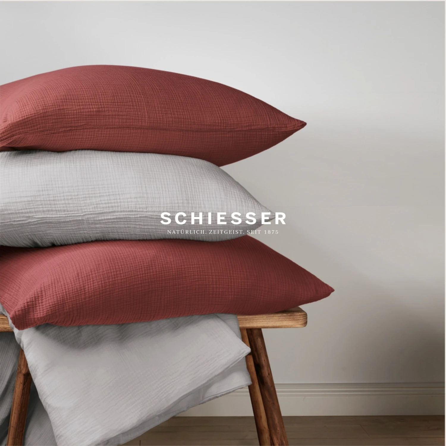 Schiesser Musselin-Bettwäscheset Molly In Hellgrau 4 Schiesser Musselin-Bettwäscheset Molly In Hellgrau – Bild 4