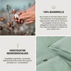 Schiesser Musselin-Bettwäscheset Molly In Hellgrün -Schiesser Store schiesser musselin bettwascheset molly in hellgrun 2