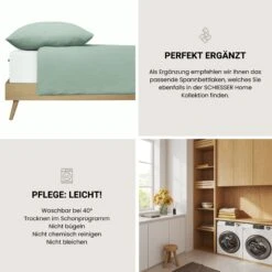 Schiesser Musselin-Bettwäscheset Molly In Hellgrün -Schiesser Store schiesser musselin bettwascheset molly in hellgrun 4