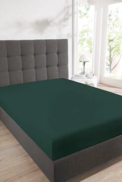 Schiesser Premium Jersey Spannbettlaken In Dunkelgrün
