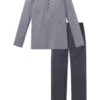 Schiesser Pyjama Ebony In Anthrazit