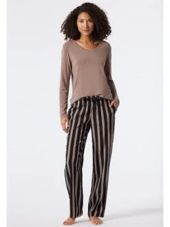 Schiesser Pyjama-Hose In Schwarz/ Braun 6 Schiesser Pyjama-Hose In Schwarz/ Braun -Schiesser Store schiesser pyjama hose in schwarz braun 2