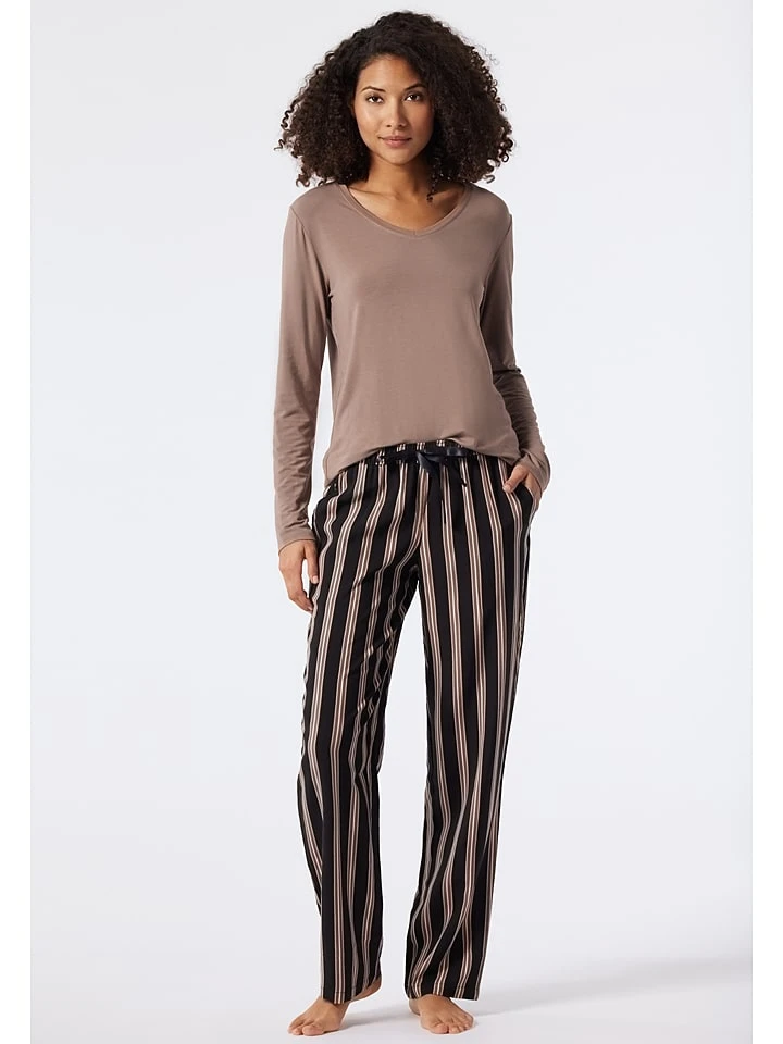Schiesser Pyjama-Hose In Schwarz/ Braun 3 Schiesser Pyjama-Hose In Schwarz/ Braun – Bild 3