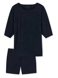 Schiesser Pyjama In Dunkelblau
