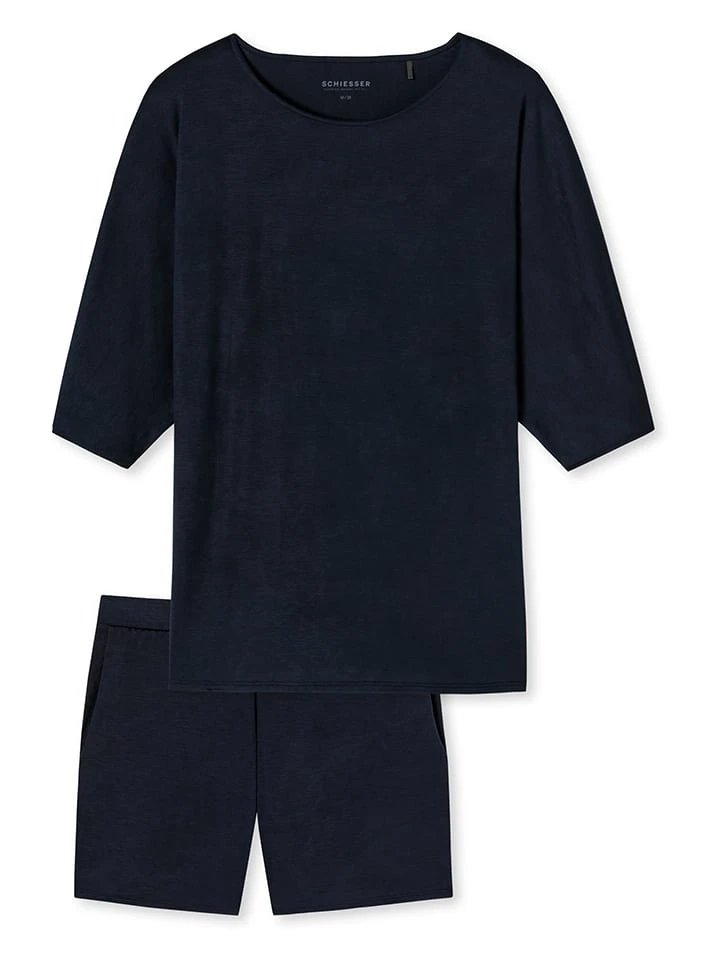 Schiesser Pyjama In Dunkelblau 1 Schiesser Pyjama In Dunkelblau