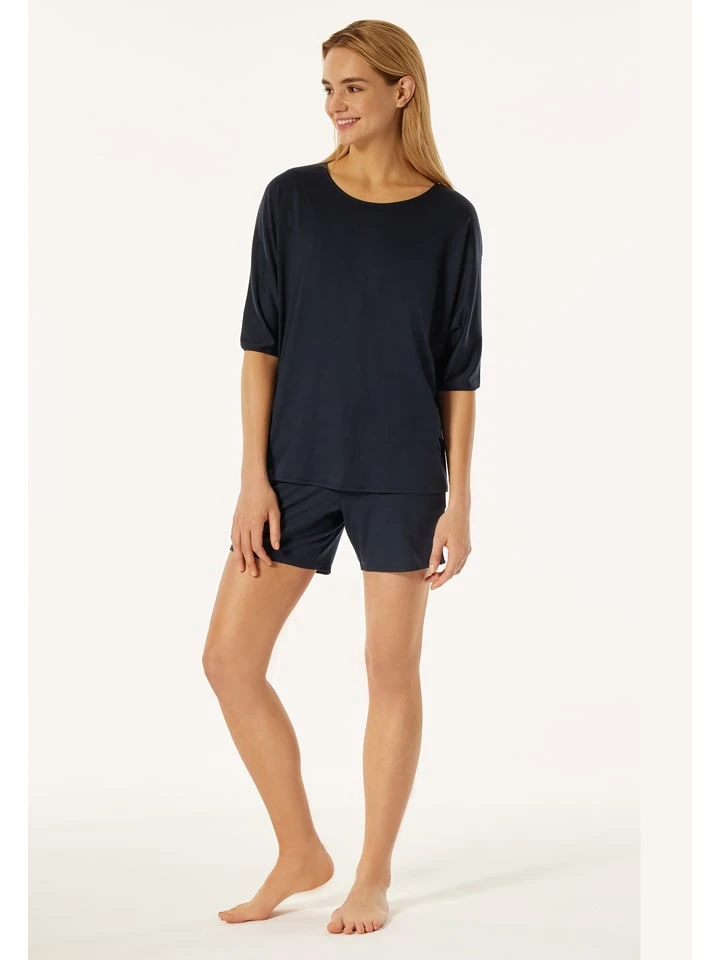 Schiesser Pyjama In Dunkelblau 3 Schiesser Pyjama In Dunkelblau – Bild 3