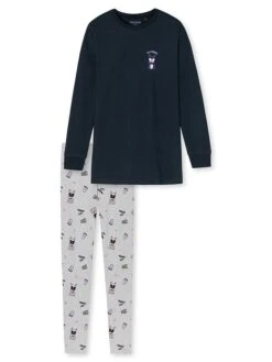 Schiesser Pyjama In Dunkelblau/ Grau 5 Schiesser Pyjama In Dunkelblau/ Grau -Schiesser Store schiesser pyjama in dunkelblau grau 2