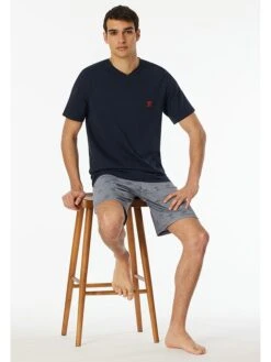 Schiesser Pyjama In Dunkelblau/ Grau 8 Schiesser Pyjama In Dunkelblau/ Grau -Schiesser Store schiesser pyjama in dunkelblau grau 5