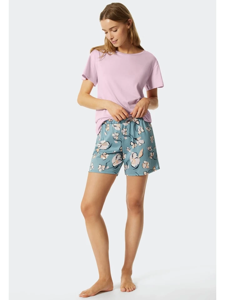Schiesser Pyjama In Flieder/ Hellblau 2 Schiesser Pyjama In Flieder/ Hellblau – Bild 2