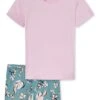 Schiesser Pyjama In Flieder/ Hellblau