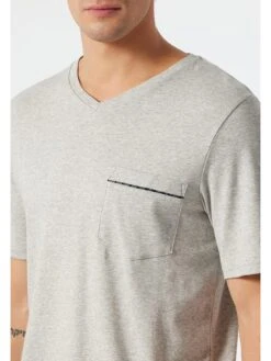 Schiesser Pyjama In Hellgrau/ Dunkelblau -Schiesser Store schiesser pyjama in hellgrau dunkelblau 3