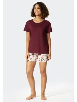 Schiesser Pyjama In Pflaume/ Creme 5 Schiesser Pyjama In Pflaume/ Creme -Schiesser Store schiesser pyjama in pflaume creme 2