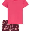 Schiesser Pyjama In Pink/ Pflaume