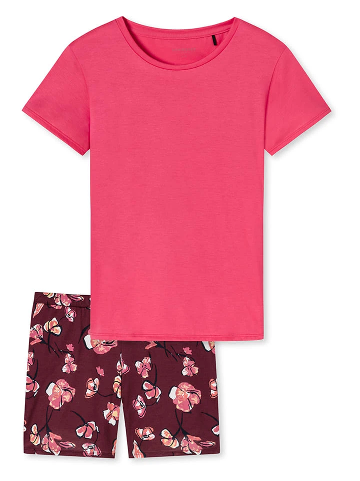 Schiesser Pyjama In Pink/ Pflaume 1 Schiesser Pyjama In Pink/ Pflaume