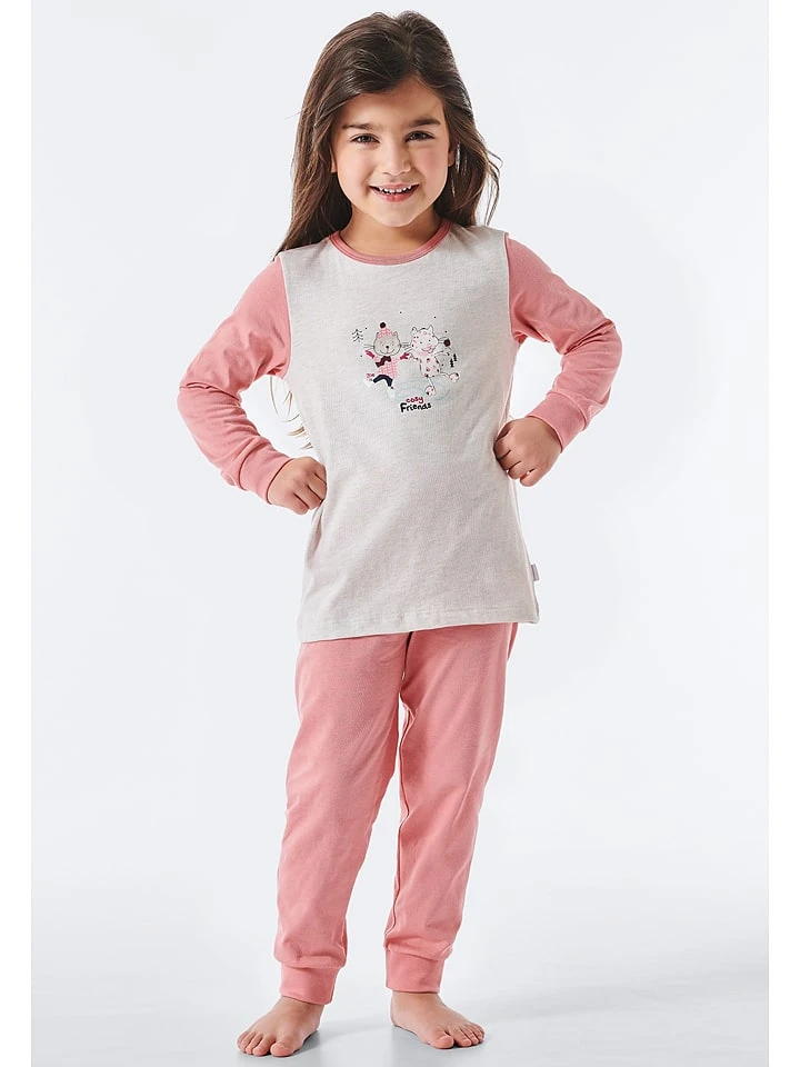 Schiesser Pyjama In Rosa/ Grau 1 Schiesser Pyjama In Rosa/ Grau