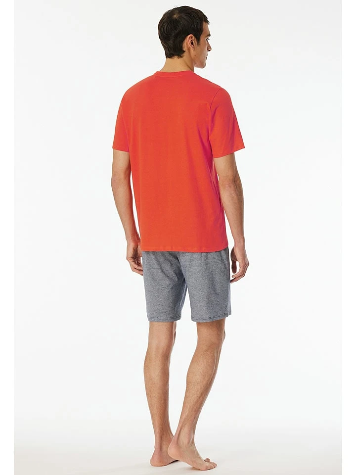 Schiesser Pyjama In Rot/ Grau 2 Schiesser Pyjama In Rot/ Grau – Bild 2