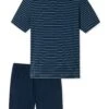 Schiesser Pyjama Schlafanzug Kurz - Casual Essentials In Admiral