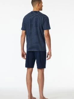 Schiesser Pyjama Schlafanzug Kurz - Casual Essentials In Admiral -Schiesser Store schiesser pyjama schlafanzug kurz casual essentials in admiral 2