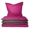 Schiesser Renforcé-Bettwäsche-Set "Double Face" In Anthrazit/ Fuchsia