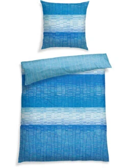 Schiesser Renforcé-Bettwäsche-Set "Jones" In Blau