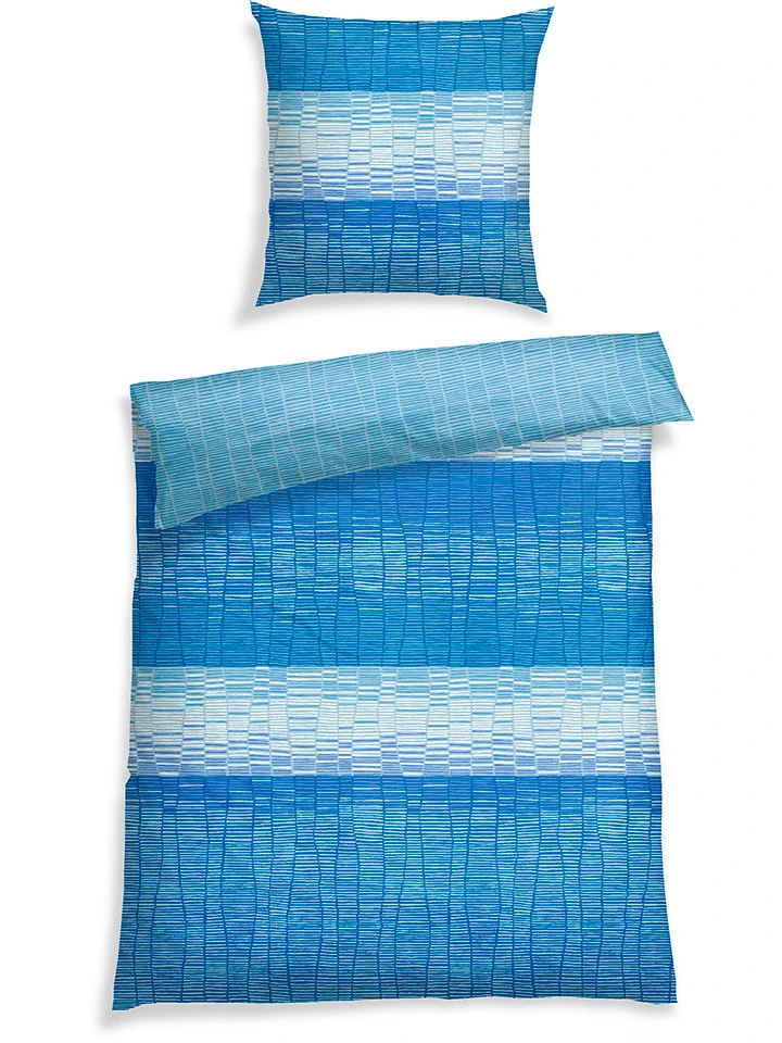 Schiesser Renforcé-Bettwäsche-Set "Jones" In Blau 1 Schiesser Renforcé-Bettwäsche-Set "Jones" In Blau