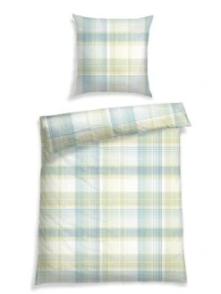 Schiesser Renforcé-Bettwäsche-Set "Maren" In Grün/ Hellblau