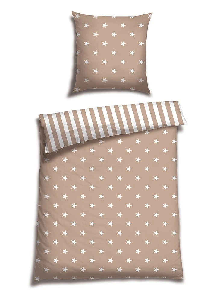 Schiesser Renforcé-Bettwäsche-Set "Serne" In Taupe 1 Schiesser Renforcé-Bettwäsche-Set "Serne" In Taupe