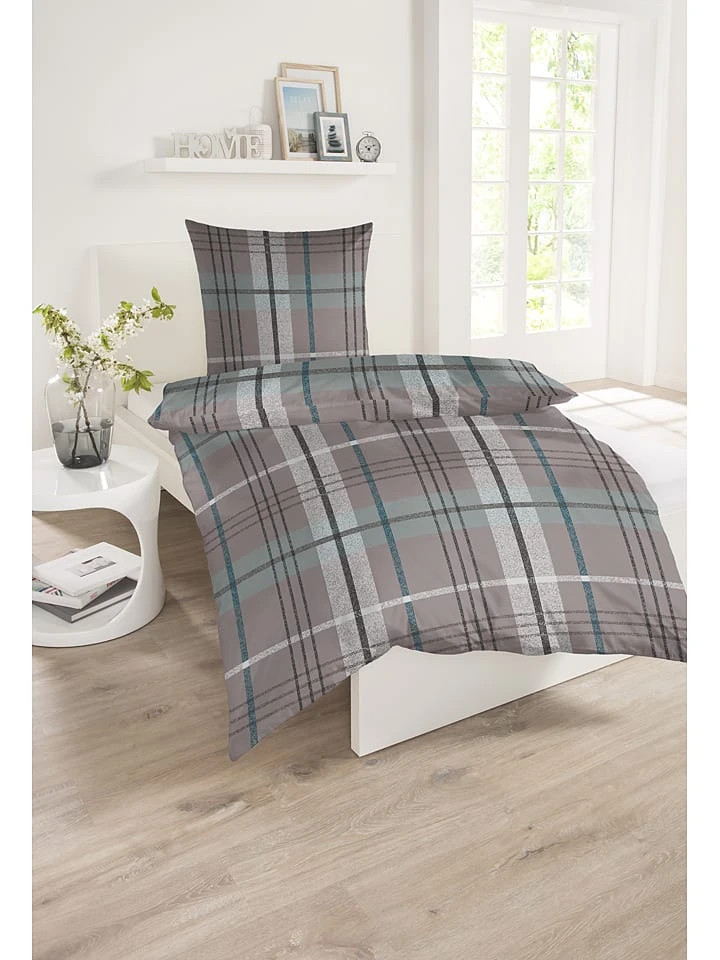 Schiesser Renforcé-Bettwäsche-Set "Tammy" In Grau 2 Schiesser Renforcé-Bettwäsche-Set "Tammy" In Grau – Bild 2