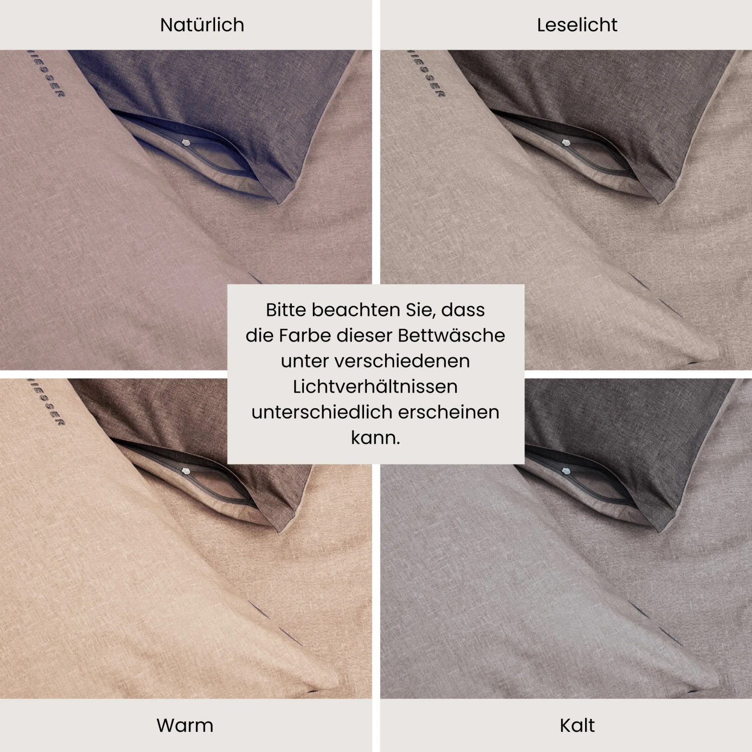 Schiesser Renforcé Bettwäscheset Doubleface In Taupe-Dunkelgrau 6 Schiesser Renforcé Bettwäscheset Doubleface In Taupe-Dunkelgrau – Bild 6