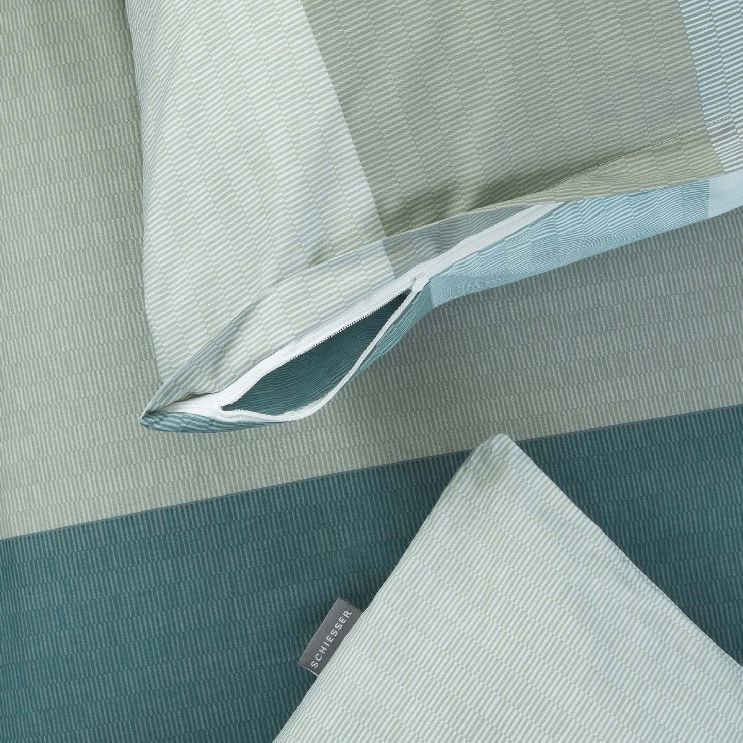 Schiesser Renforcé-Bettwäscheset Endy Stripes In Grün 2 Schiesser Renforcé-Bettwäscheset Endy Stripes In Grün – Bild 2