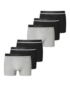 Schiesser Retro Boxer 95/5 Organic Cotton In Graumel-schwarz