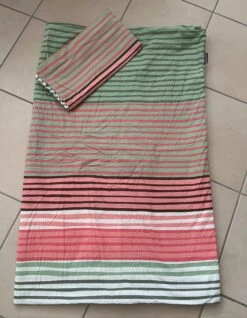 Schiesser Satin-Bettwäsche-Set ''Stine'' In Grün/ Pink