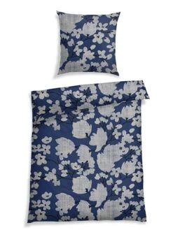 Schiesser Satin-Bettwäsche-Set "Sumi" In Blau