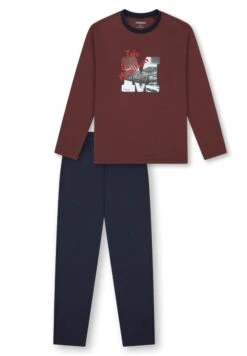 Schiesser Schlafanzug Nightwear In Burgund