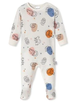 Schiesser Strampler In Creme/ Bunt