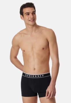 Schiesser Trunks 3er Pack In Schwarz -Schiesser Store schiesser trunks 3er pack in schwarz 2
