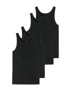 Schiesser Unterhemd 95/5 Organic Cotton In Schwarz