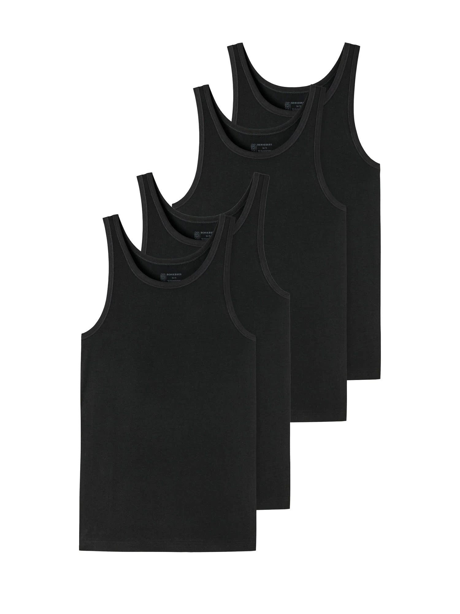 Schiesser Unterhemd 95/5 Organic Cotton In Schwarz 1 Schiesser Unterhemd 95/5 Organic Cotton In Schwarz