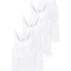 Schiesser Unterhemd / Tanktop Cotton Essentials Doppelripp In Weiß
