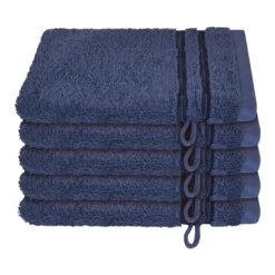 Schiesser Waschhandschuh Milano Im 5er Set In Dunkelblau